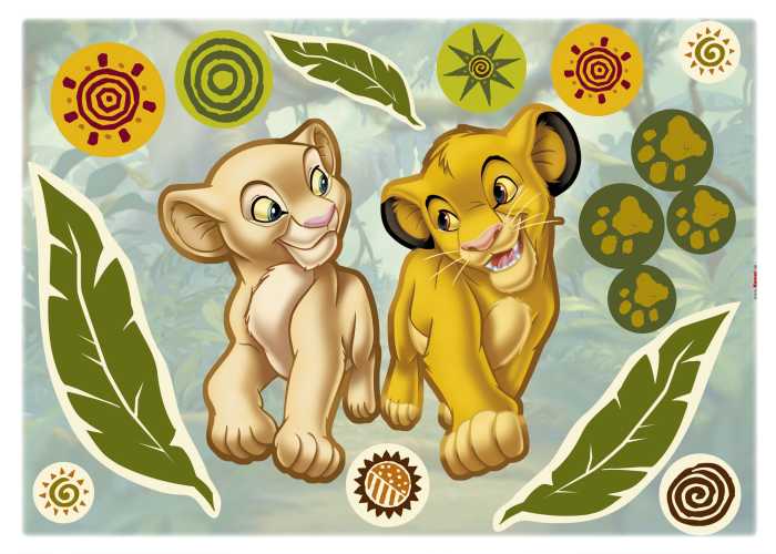 Wall tattoo Simba and Nala