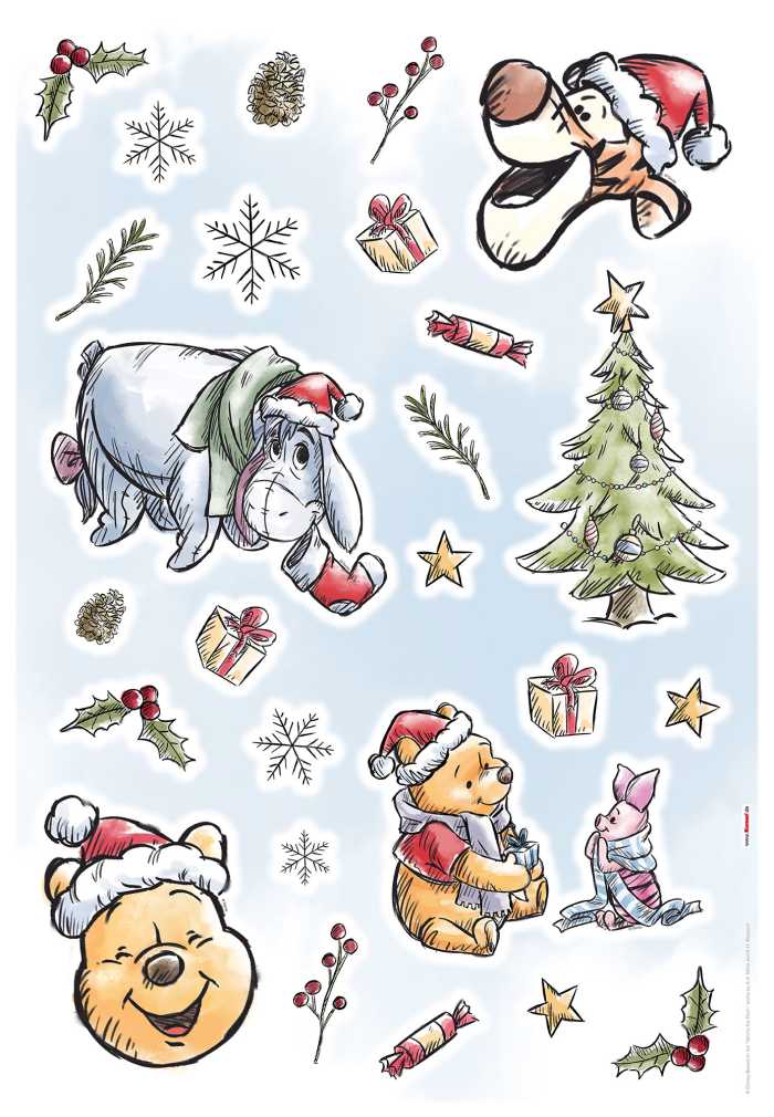 Wall tattoo Sticker "Winnie the Pooh Christmas" 