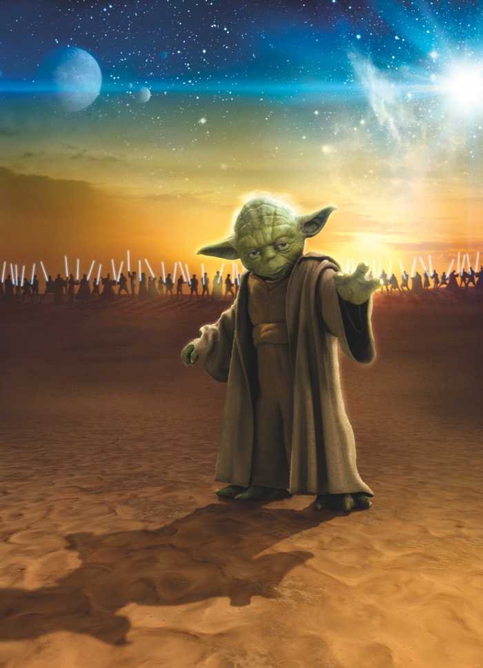 Non-woven photomural Star Wars Master Yoda