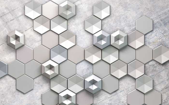 Digital wallpaper Hexagon Concrete