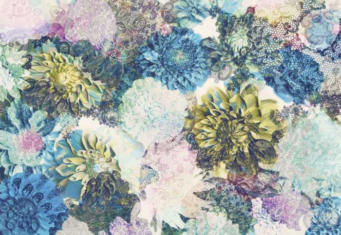 Digital wallpaper Frisky Flowers