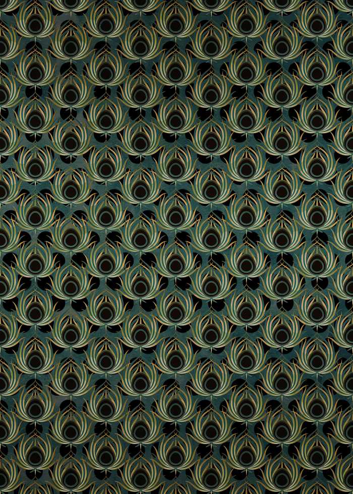Digital wallpaper Paon Vert
