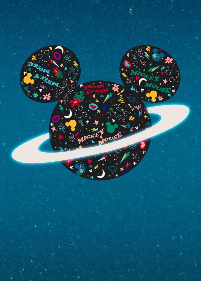 Digital wallpaper Planet Mickey
