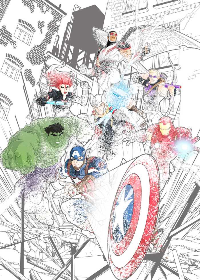 Digital wallpaper Avengers Attack