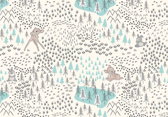 Digital wallpaper Bambi Woodland