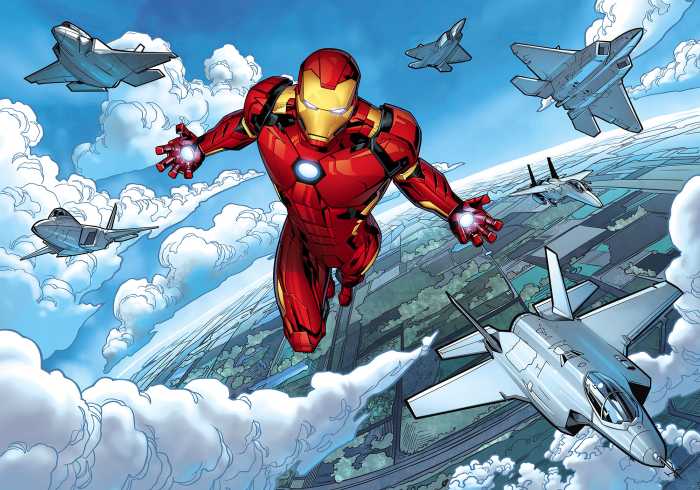 Digital wallpaper Iron Man Flight