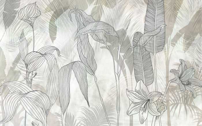 Digital wallpaper Linierte Lilien