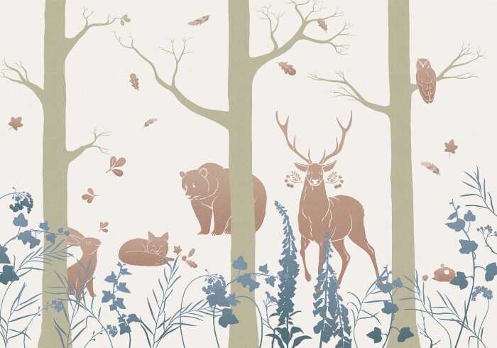 Digital wallpaper Forest Animals