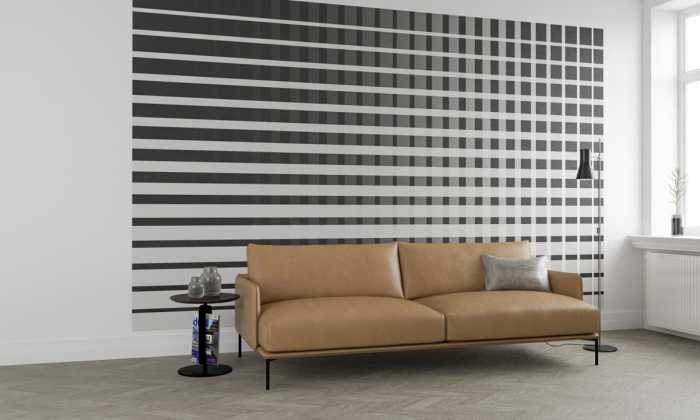 Digital wallpaper Griddy greyblack-grey