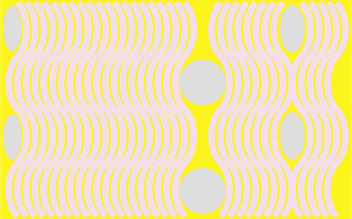 Digital wallpaper Wave yellow-rosegrey
