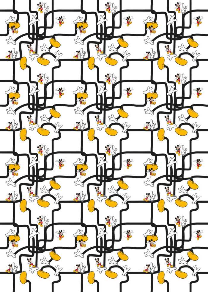 Digital wallpaper Mickey Mouse - Foot Labyrinth