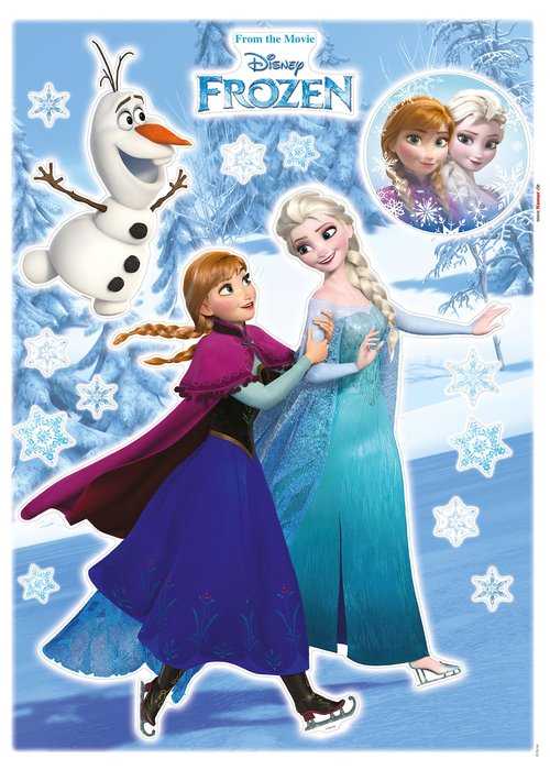 Wall tattoo adhesive foil Anna und Elsa