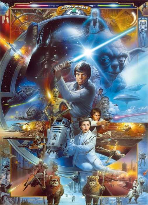 Paper Star Wars Luke Skywalker Collage