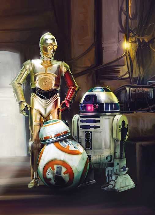 Paper Star Wars Three Droids