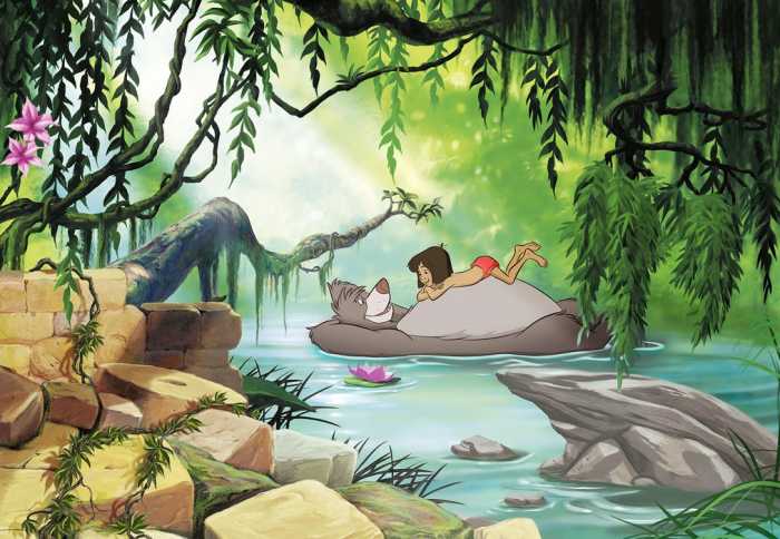 Paper Jungle book swimming with Baloo