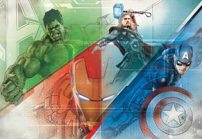 Photomural on paper Avengers Graphic Art