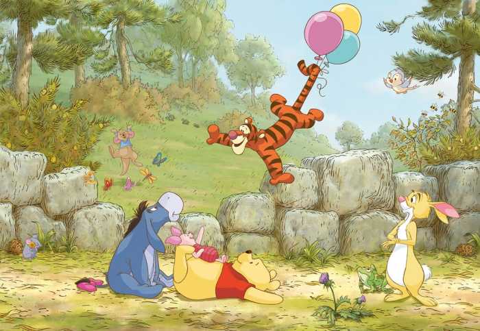 Paper Winnie the Pooh Ballooning