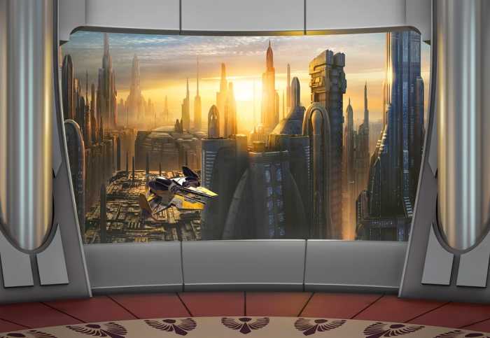 Paper Star Wars Coruscant View
