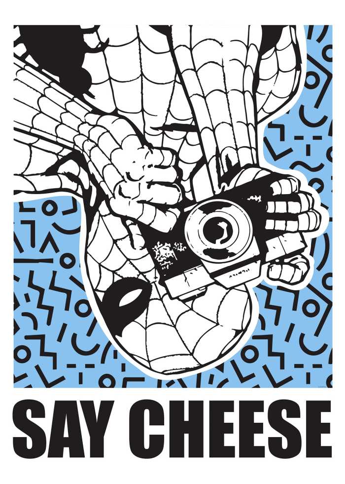 Poster Marvel Spider-Man Say Cheese Blue