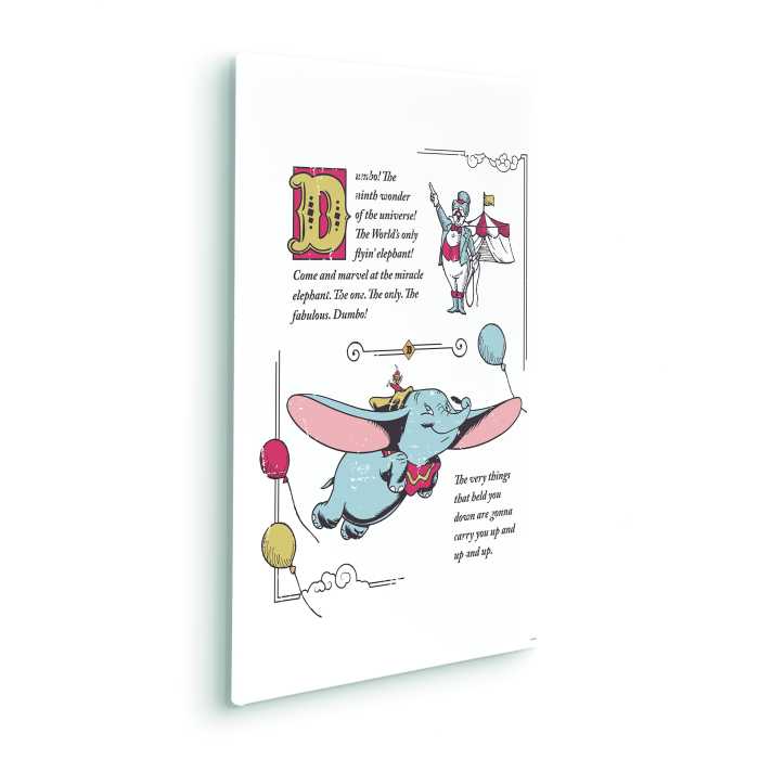 Vlies Bild auf Keilrahmen/ Echtholzrahmen Dumbo the Flying Elephant