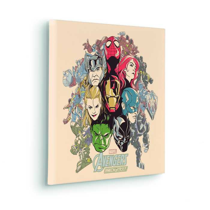 Vlies Bild auf Keilrahmen/ Echtholzrahmen Avengers Strike Back