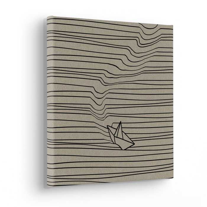 Vlies Bild auf Keilrahmen/ Echtholzrahmen Against the stream