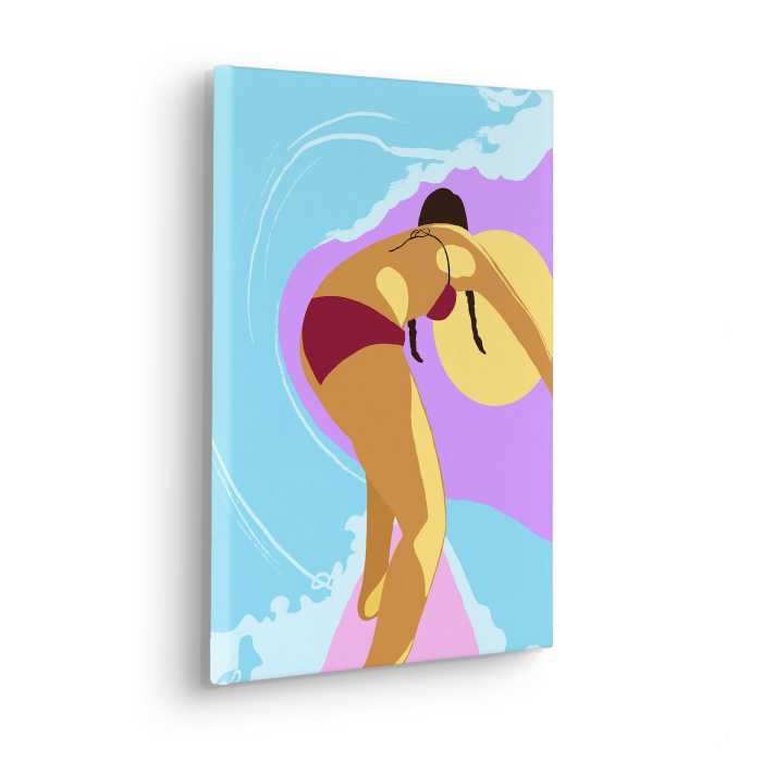 Vlies Bild auf Keilrahmen/ Echtholzrahmen Tube Riding