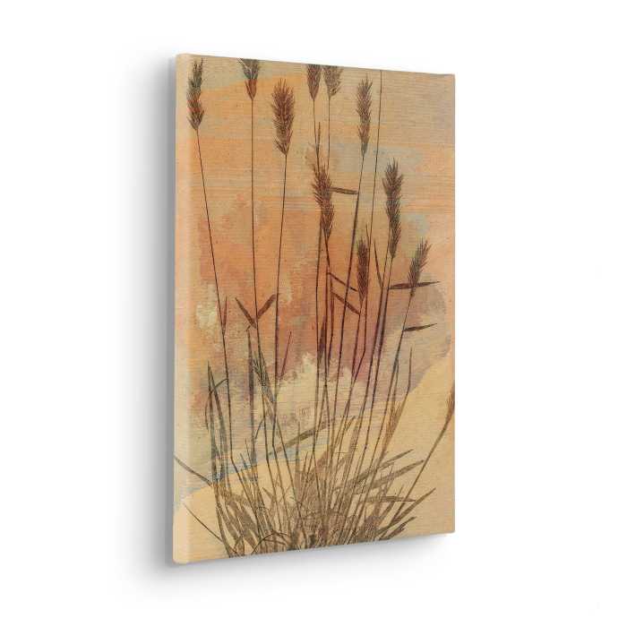 Vlies Bild auf Keilrahmen/ Echtholzrahmen Pressed Reed