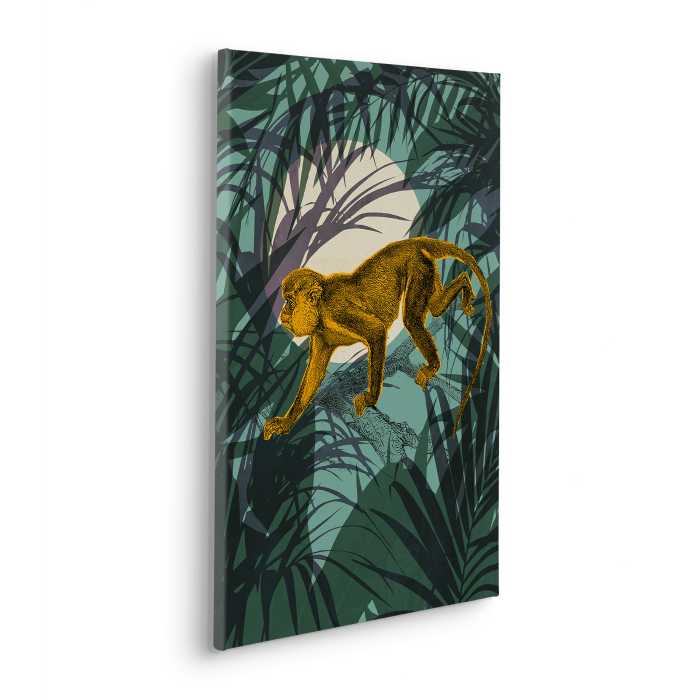 Vlies Bild auf Keilrahmen/ Echtholzrahmen Sneaky Monkey