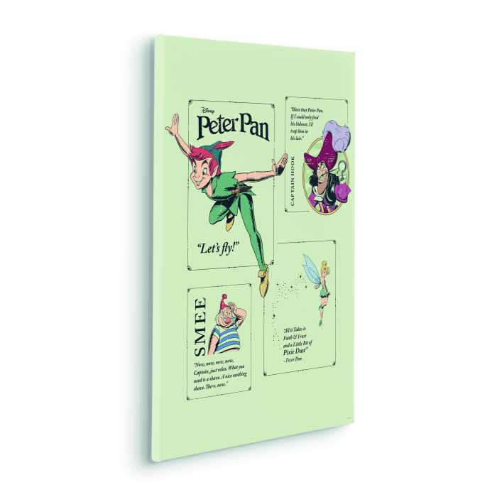 Vlies Bild auf Keilrahmen/ Echtholzrahmen Peter Pan - Let´s Fly!
