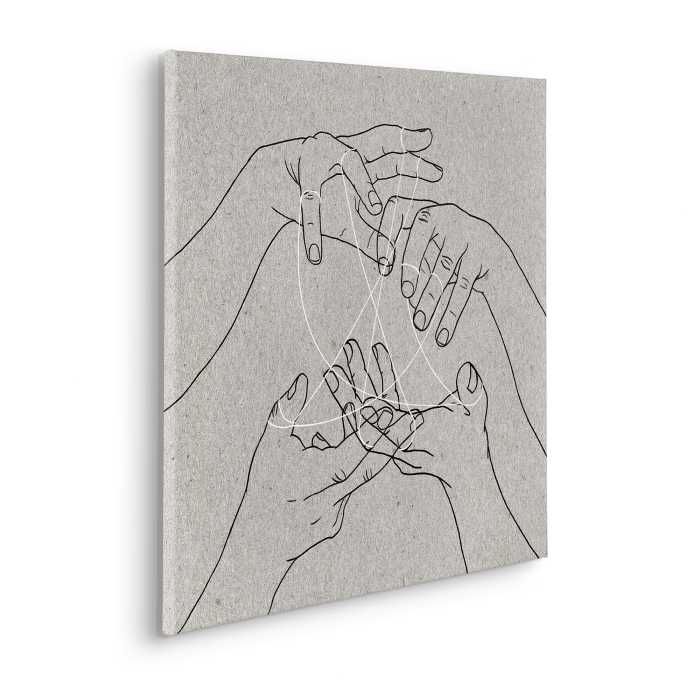 Vlies Bild auf Keilrahmen/ Echtholzrahmen Puppet Show