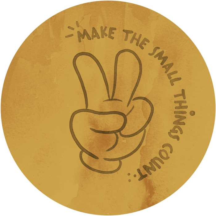 Non-woven adhesive round mural Mickey Love wins