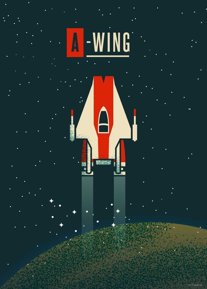 Poster Star Wars - Geeky A-Wing