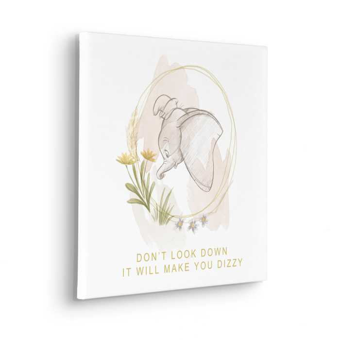Vlies Bild auf Keilrahmen/ Echtholzrahmen Disney Dumbo Don't Look Down