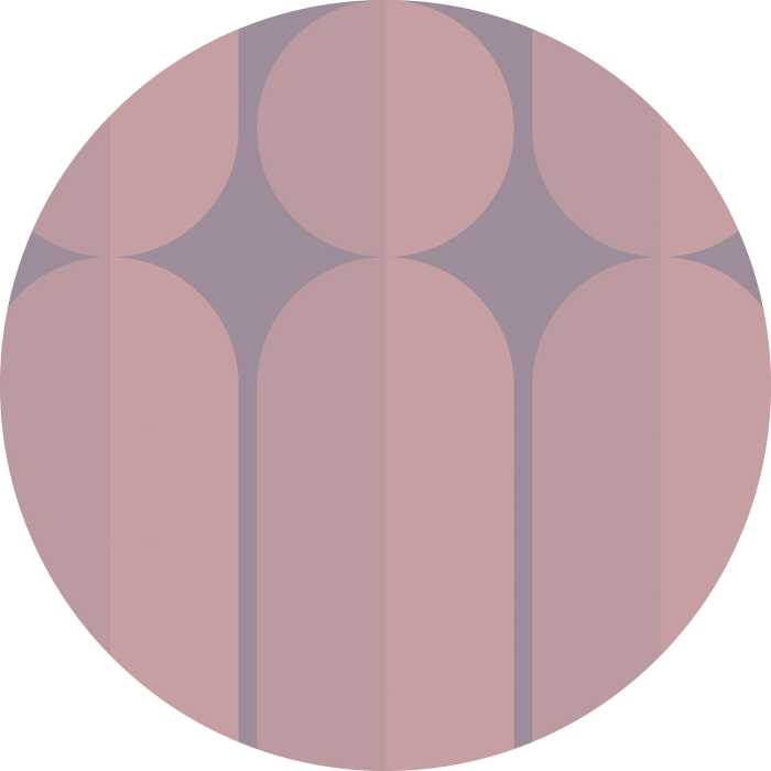 Non-woven adhesive round mural Bauhaus Fusion