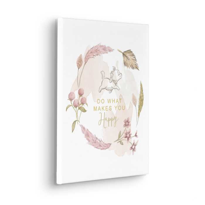 Vlies Bild auf Keilrahmen/ Echtholzrahmen Disney Aristocats Do What Makes You Happy