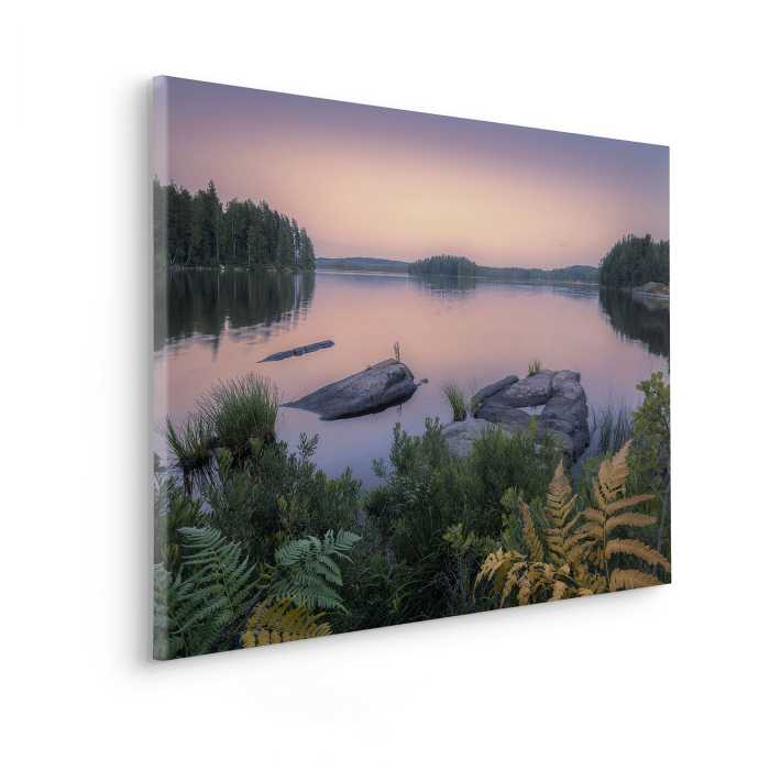 Vlies Bild auf Keilrahmen/ Echtholzrahmen Swedish Blues