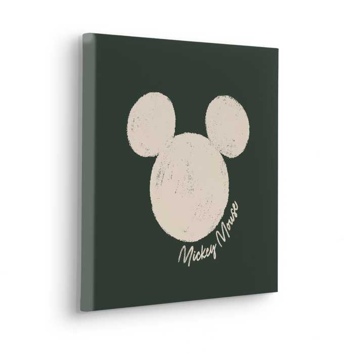 Vlies Bild auf Keilrahmen/ Echtholzrahmen Disney Mickey Mouse Stamp