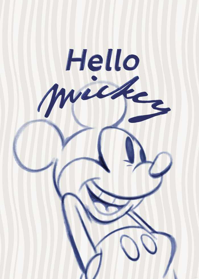 Poster Disney Mickey Mouse Hello