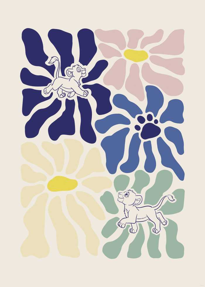 Poster Disney The Lion King Between Flowers