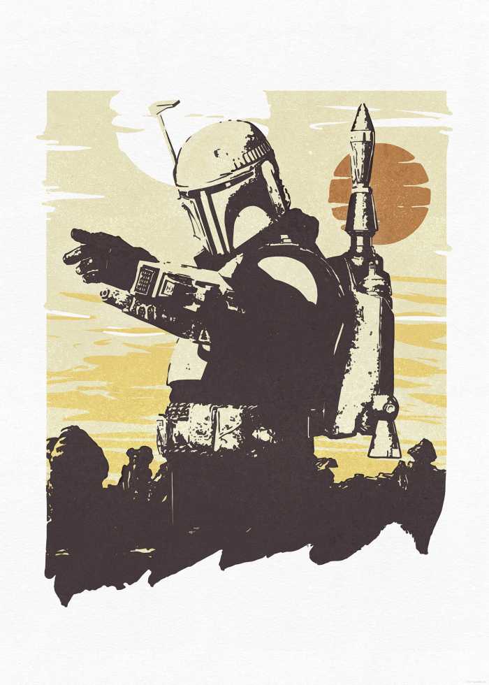 Poster Star Wars Boba Fett Illustration Target