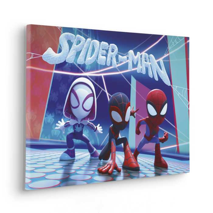 Vlies Bild auf Keilrahmen/ Echtholzrahmen Spidey and His Amazing Friends Glowy Spideys
