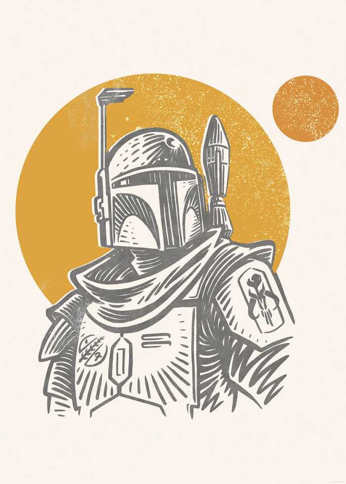 Poster Star Wars Boba Fett Illustration Iconic