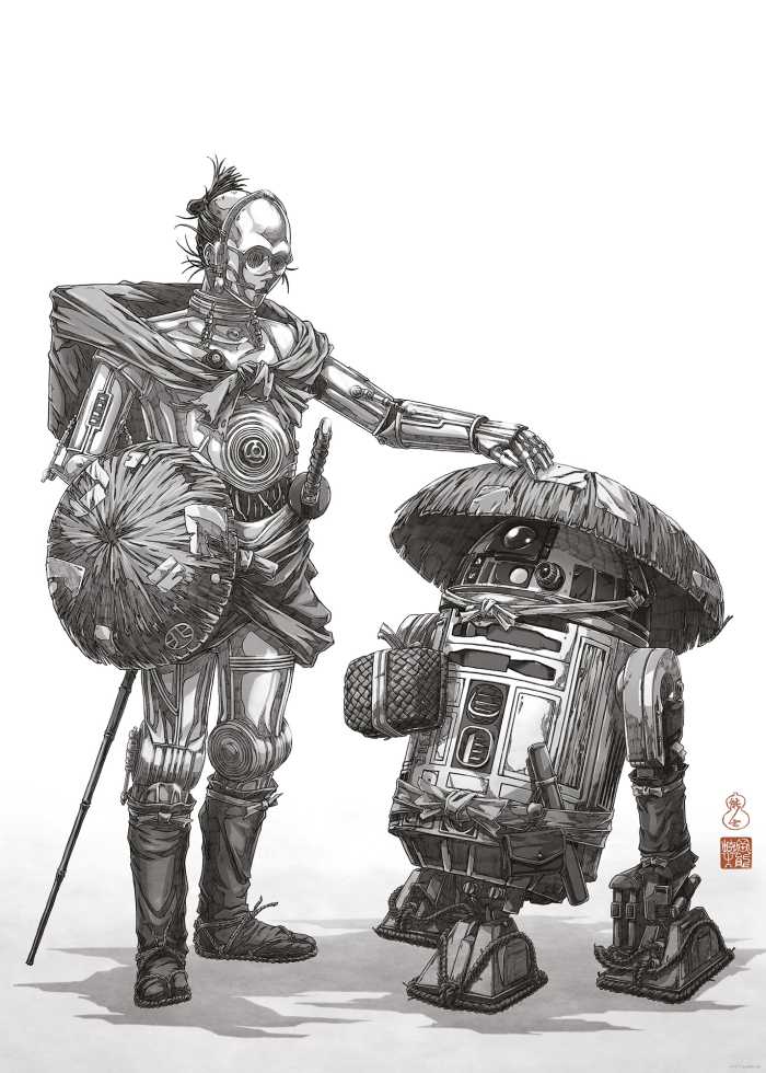 Poster Star Wars Vision Samurai Droids