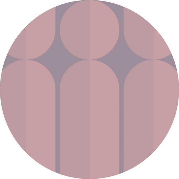 Non-woven adhesive round mural Bauhaus Fusion