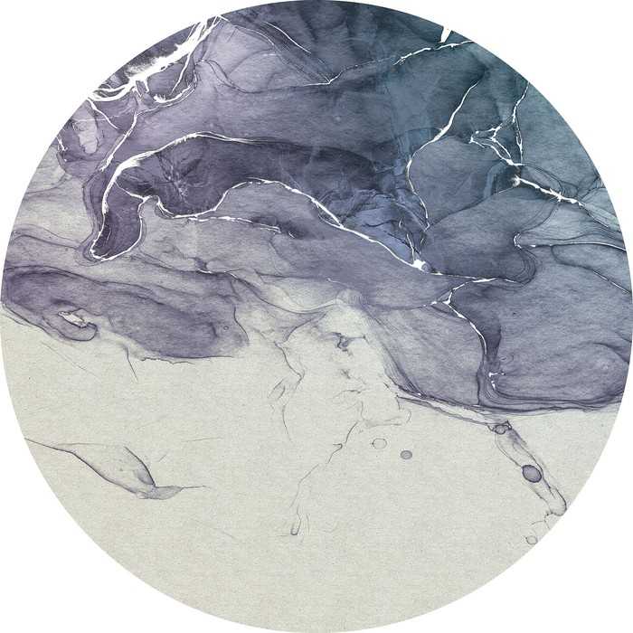 Non-woven adhesive round mural Fabled INK