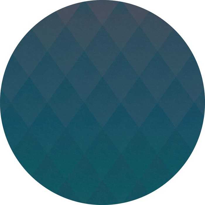 Non-woven adhesive round mural Lucy with Diamonds