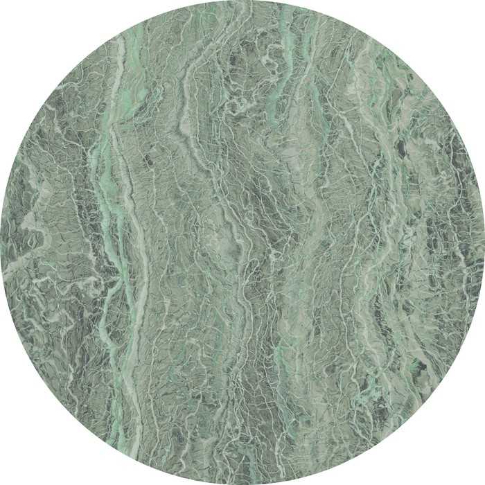 Non-woven adhesive round mural Green Marble