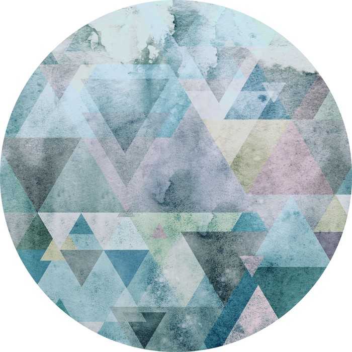 Non-woven adhesive round mural Blueprism
