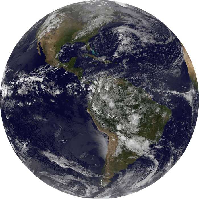 Non-woven adhesive round mural Earth